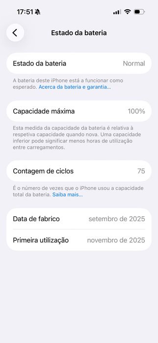 iPhone 16 128gb 100% bateria