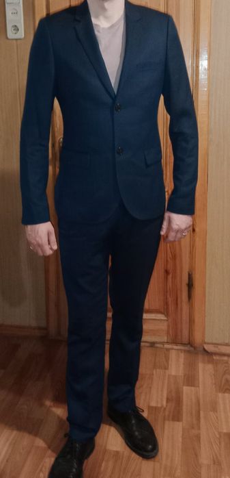 Костюм мужской синий Topman