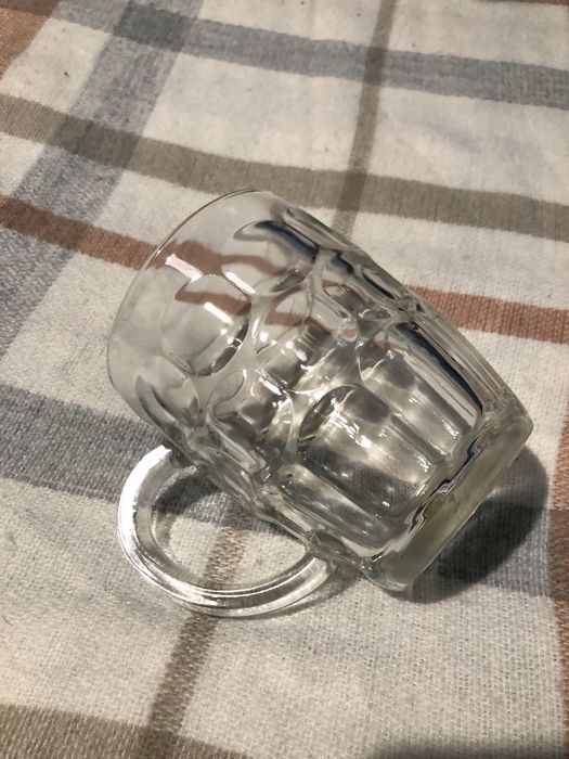 Szklany kufel z uchem, nowy kubek 0,5l Florentyna grube szkło do piwa