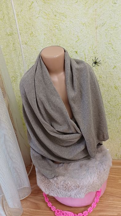 Шарф женский палантин Италия шерсть ягненка кашемир вискоза