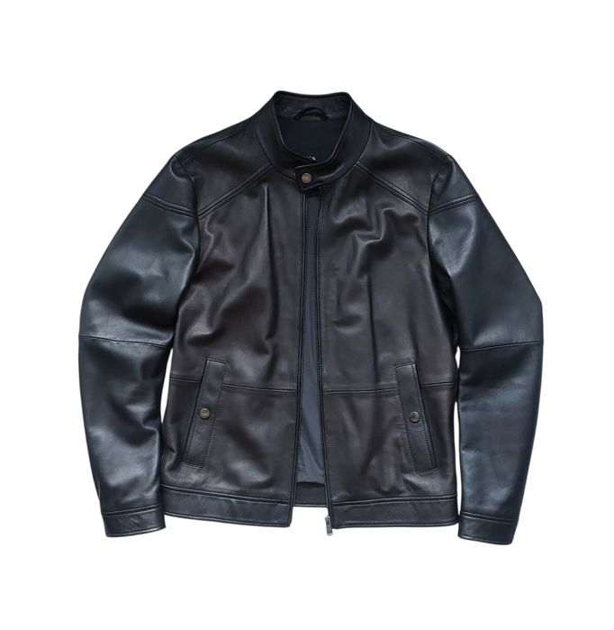 Hugo Boss nowa kurtka skórzana męska r. 52/L