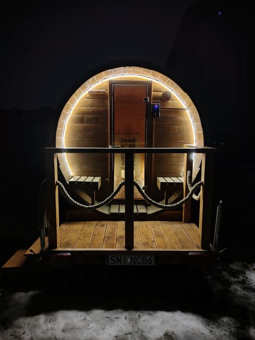 Mobilna sauna na prąd wynajem impreza kawalerski panieński