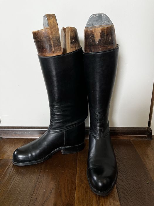 Buty oficerki skórzane z prawidłami - bardzo dobry stan