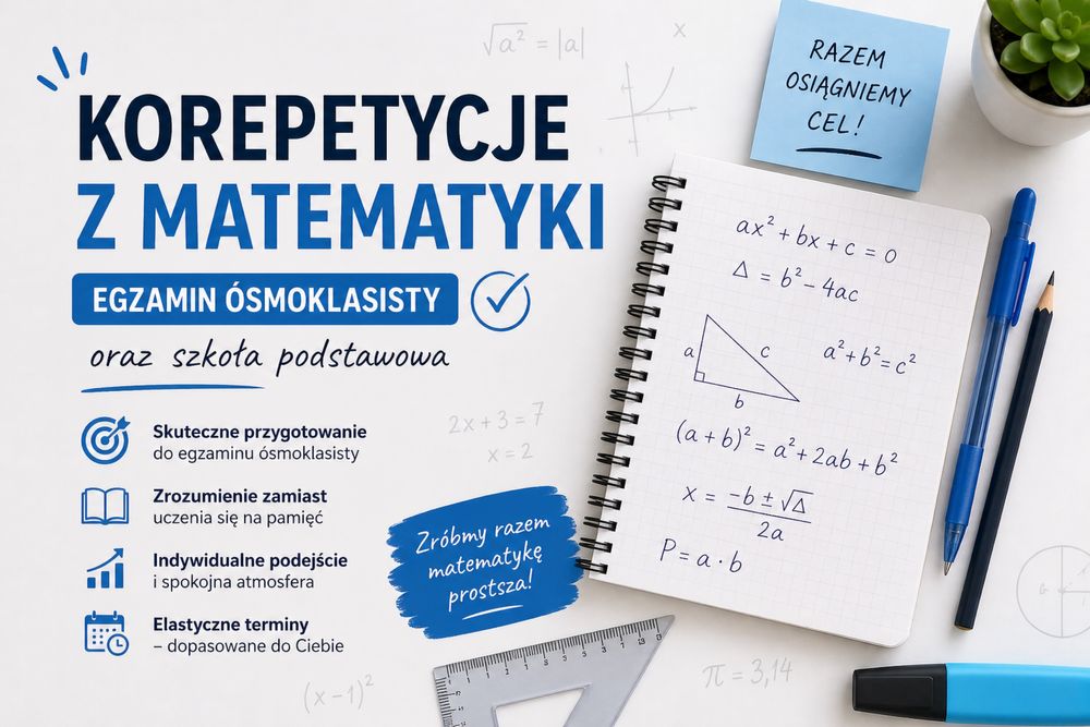 Korepetycje z matemtyki podstawówka / przygotowanie pod e8