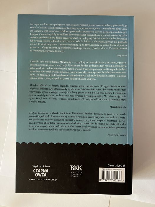 Mistyka kobiecości Betty Friedan stan idealny na prezent