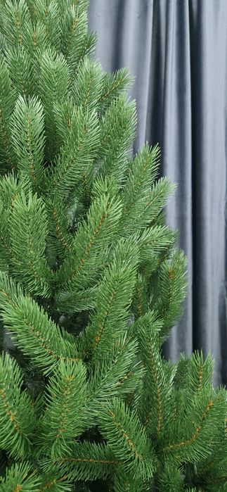 Ялинка штучна лита 2,1м зелена Преміум якість Елка искусственная литая