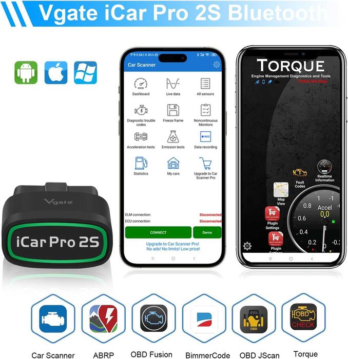 Vgate iCar Pro 2S Bluetooth 5.2 Skaner Diagnostyczny OBD2 869