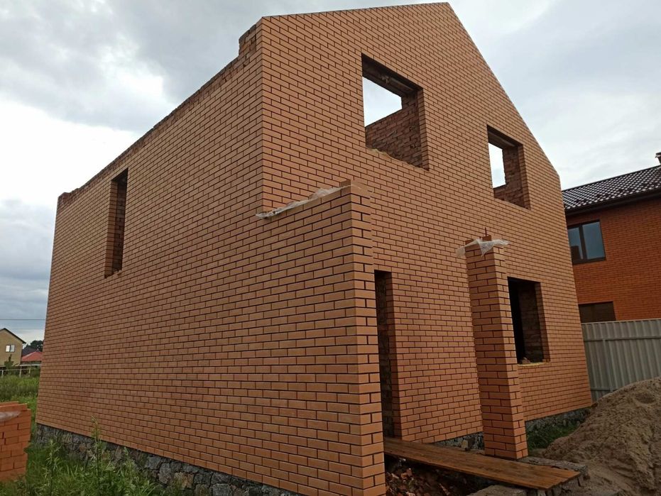 Кладка газобетона, газоблоков, шлакоблока кирпича, строительство домов ...