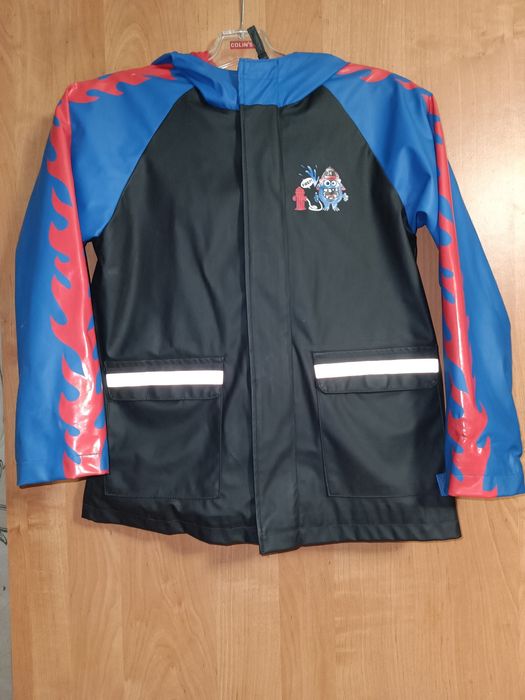 Дощовик для хлопчика 128 з капюшоном з козерком куртка дождевик