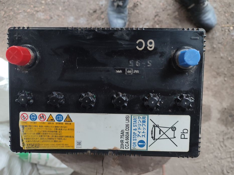 Аккумулятор автомобильный 6СТ-75 Panasonic (оригинал) Asia 20HR 75Ah