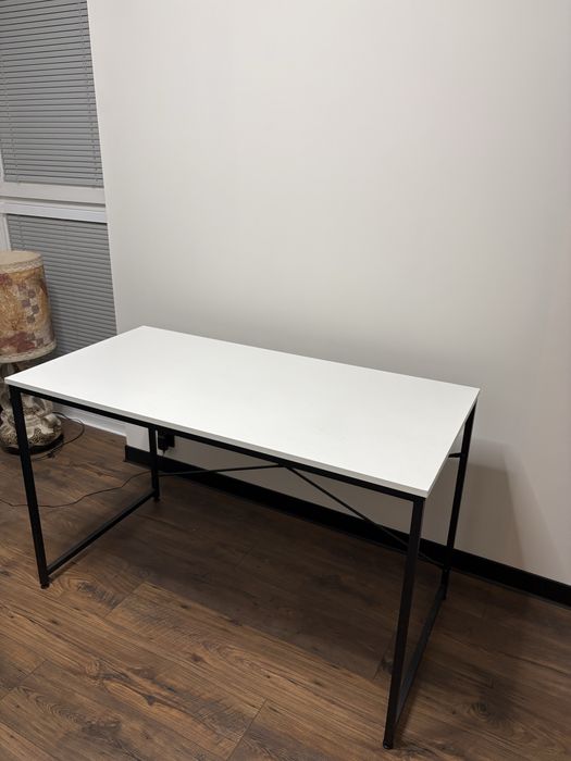 Biurko białe 120 x 60 gamingowe stół jadalny