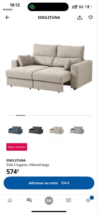 Sofa ikea com 3 anos de uso