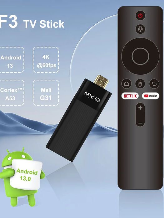 Смарт ТВ Android приставка F3MX10 2/16Gb Налаштовна