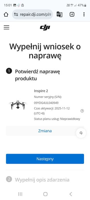Dji inspire 2 jak nowy