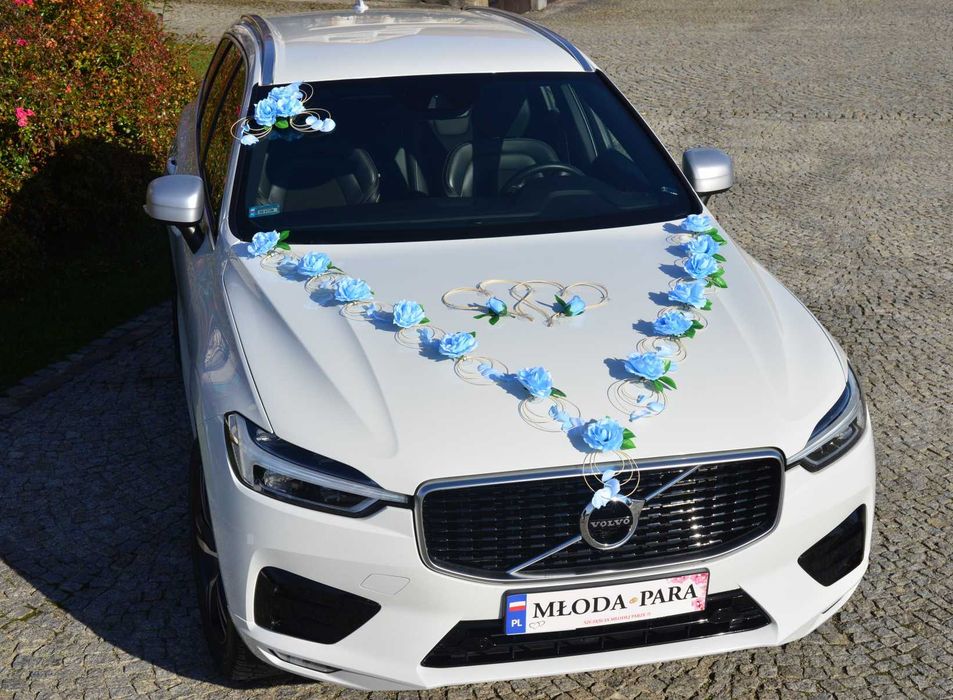 ŚLUBNY stroik na samochód auto do ślubu.ŁATWY MONTAŻ na przyssawce 312