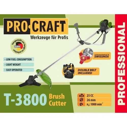 Бензокоса PROCRAFT T3800 25 кубів — готовий комплект для сезону косіння