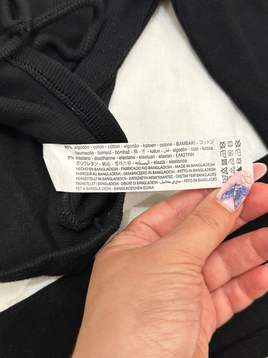 Zara новий топ з довгим рукавом у рубчик,кроптоп/лонгслів на завʼязках