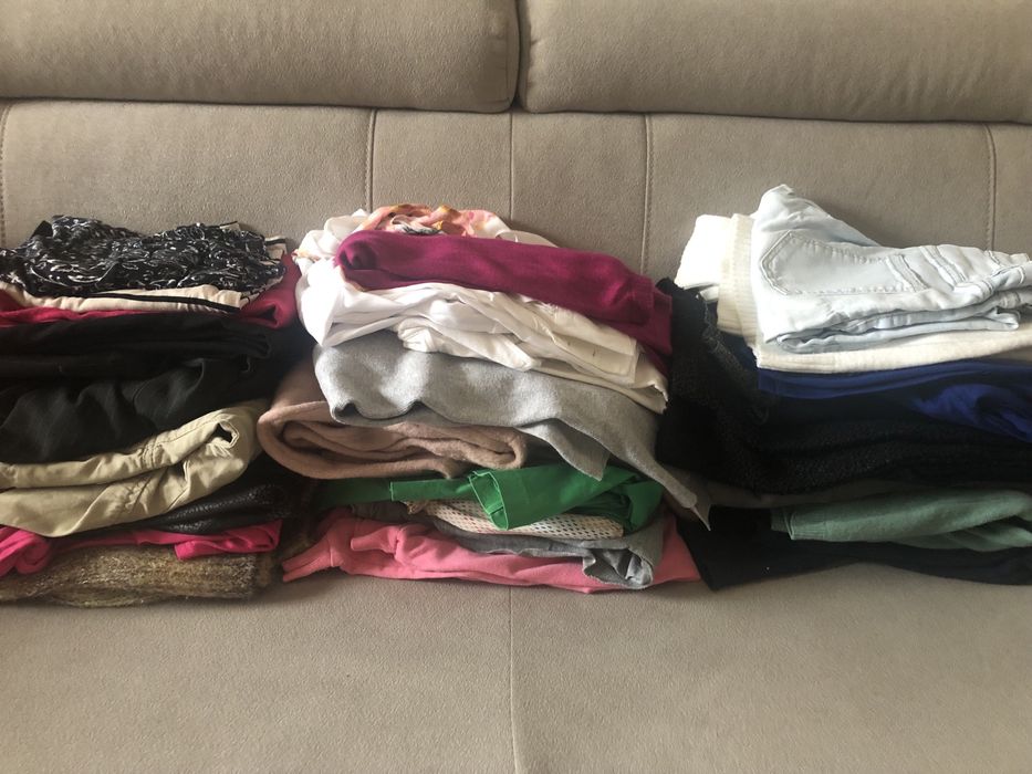 Ubrania damskie zestaw ubran markowe bdb jak nowe paka ciuchow bluzki koszule swetry kurtki ponad 30szt  żakiety