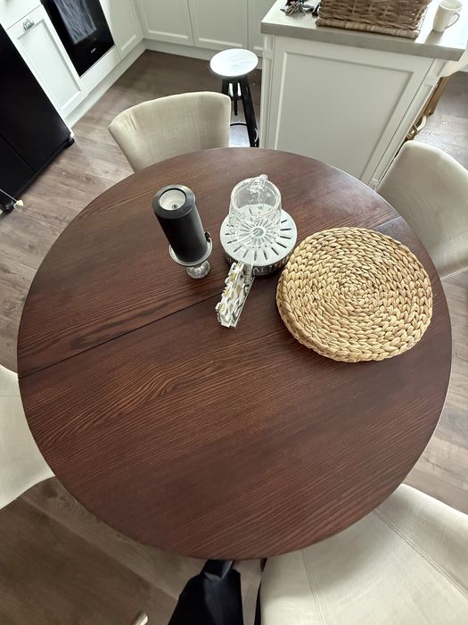 Stól okrągły rozkładany 130 cm