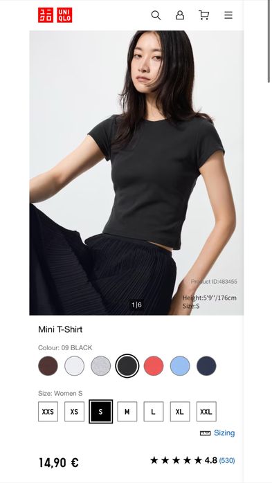 кроп футболка uniqlo нова