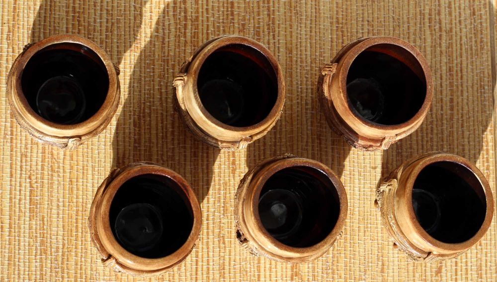 Декоративний подарунковий сервіз - глиняний графін з чарками