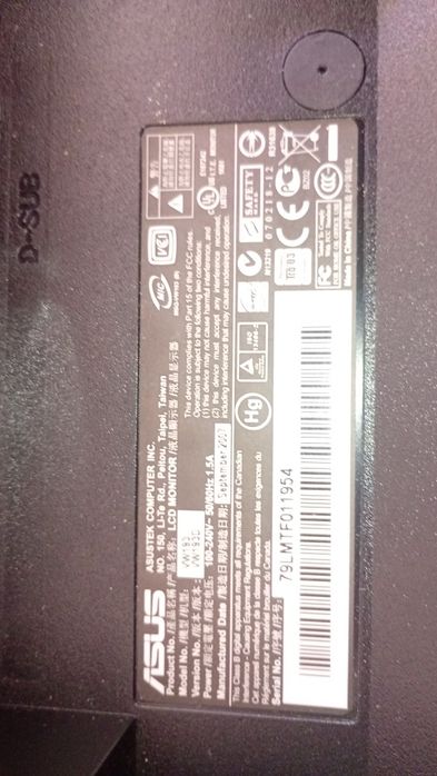 Monitor Asus a funcionar mas para peças