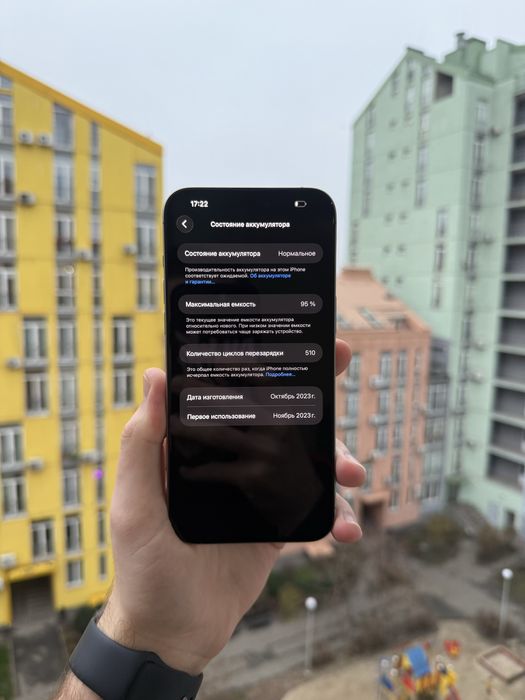 95% Аккум Идеал iPhone 15 Pro Max 256Gb Natural Titanium Neverlock