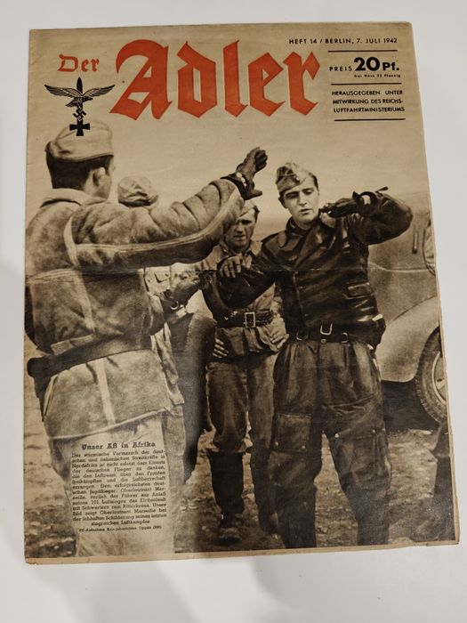 Gazeta niemiecka Der Adler Luftwaffe 2 wojna