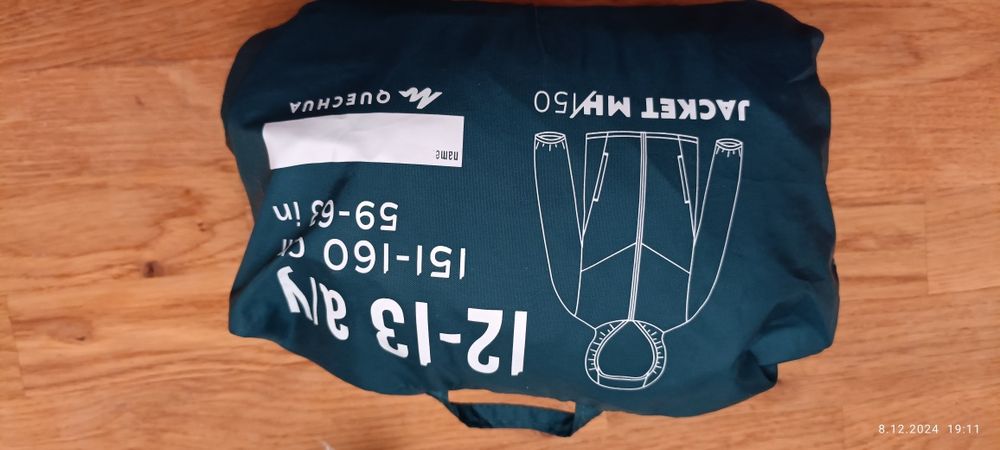 Letnia kurtka przeciwdeszczowa mh150 Quechua 12-13 lat