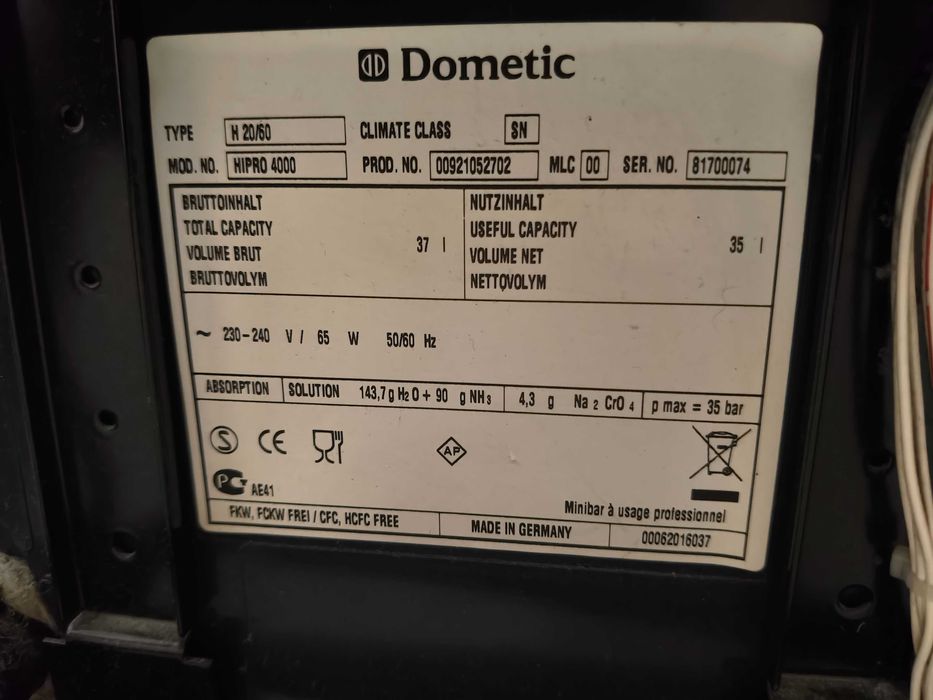 Frigorífico Mini Bar Dometic HiPro 4000