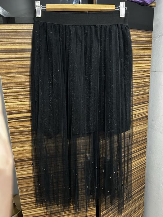 Spódniczka czarna elegancka L/XL Szachownica