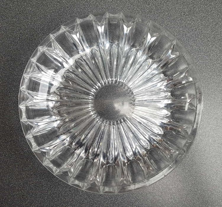 Duża patera kryształowa 25cm Kryształ PRL + Gratis