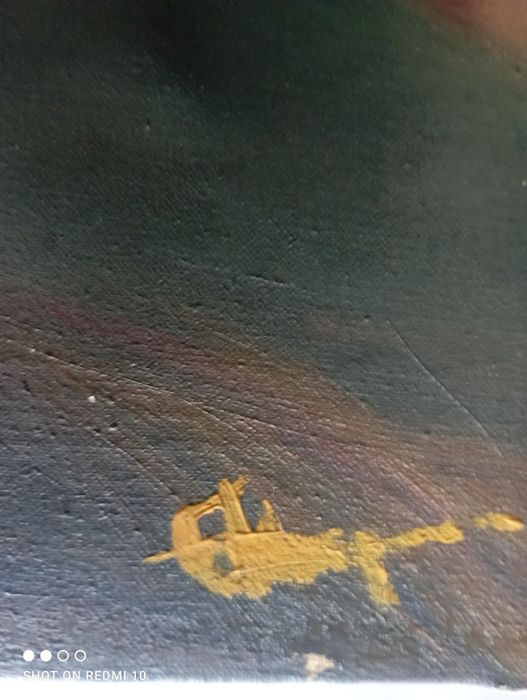 Stary obraz ręcznie malowany na płótnie