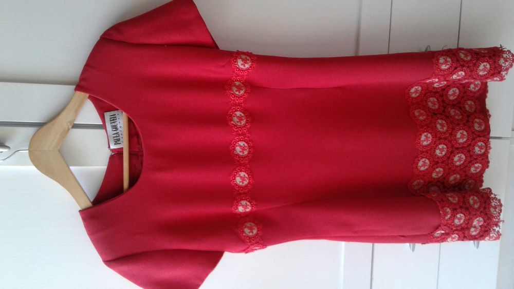 Vestido vermelho cerimónia