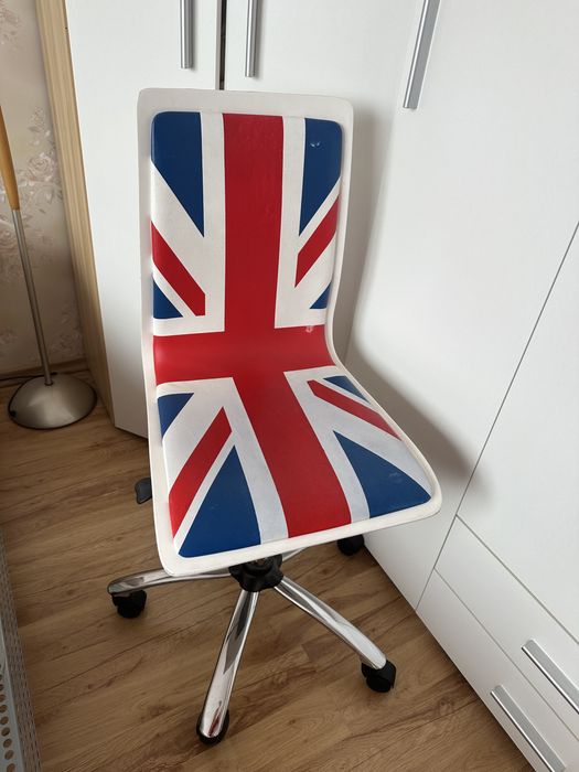 Krzesło biurowe sklejka gięta flaga UK