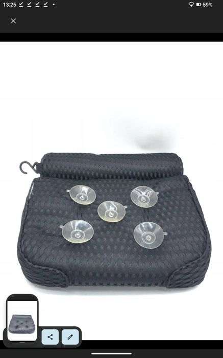 poduszka pod kark do wanny z przyssawkami 4d