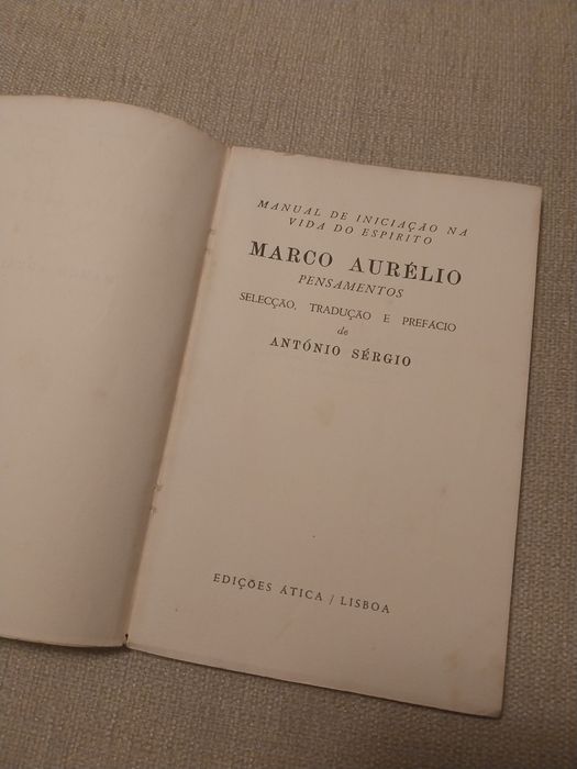 Marco Aurélio- Selecção, Tradução e Prefácios de António Sérgio
