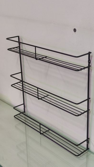 Полиця DC для спецій 390x50x350 мм навісна чорна біла