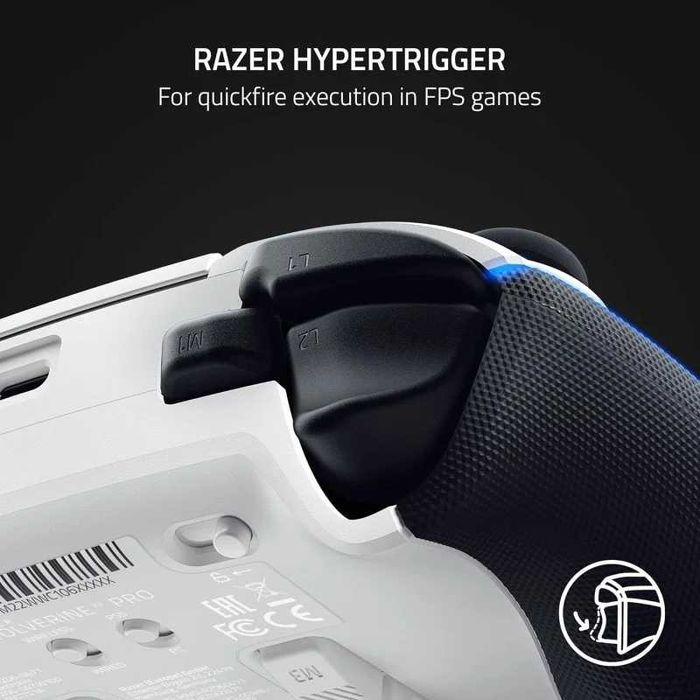 Gamepad (Controle) razer wolverine v2 pro playstation 5/pc Branco