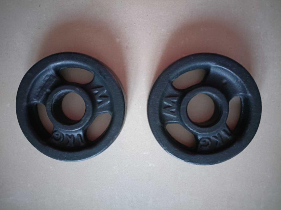 Żeliwne talerze do sztangi Ciężarki Obciążniki 1 kg