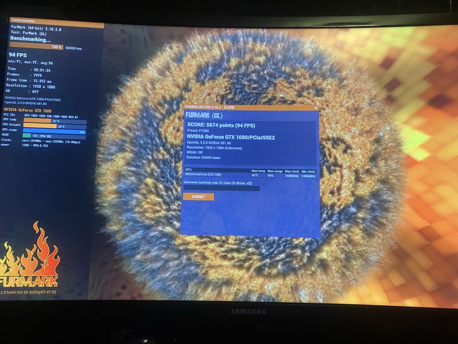 Відеокарта gtx 1080 game rock