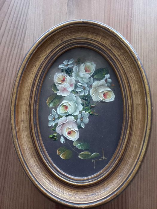 Quadro pintado a mão  antigo