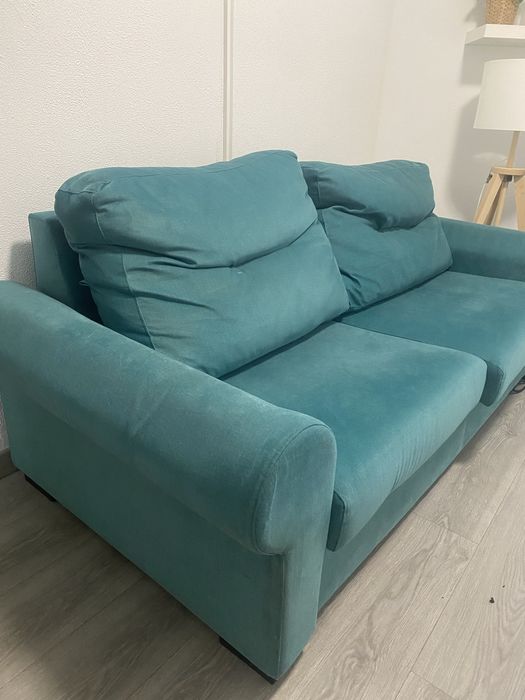Sofá Verde 3 Lugares – Bom Estado!