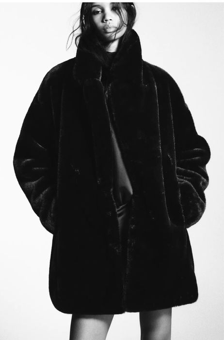Шуба Zara M 38 L 40 штучне хутро під норку