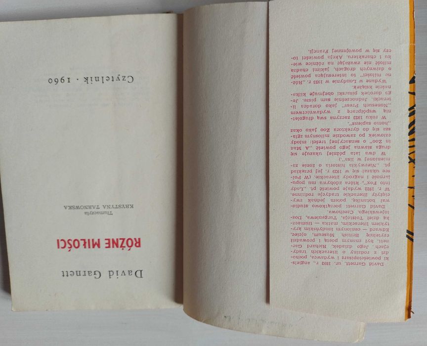 David Garnett - Różne miłości, 1960 rok