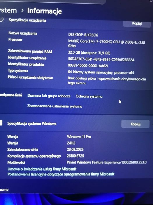 Asus ROG Strix GL753VD /i7-7700HQ /32GB /SSD 500GB