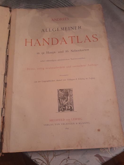 Atlas niemiecki stary 1896r
