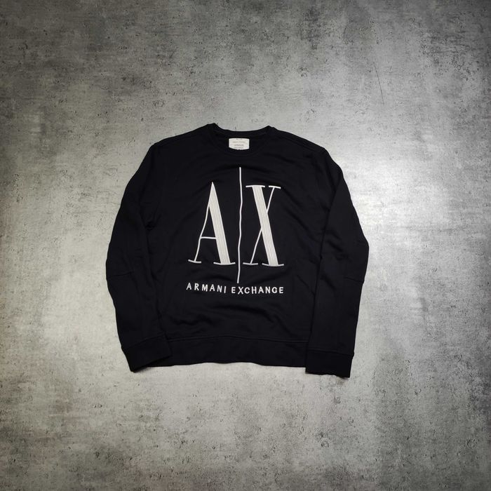 MĘSKA PREMIUM Bluza Duże Logo Haft Emporio Armani Exchange EA7 Luxury