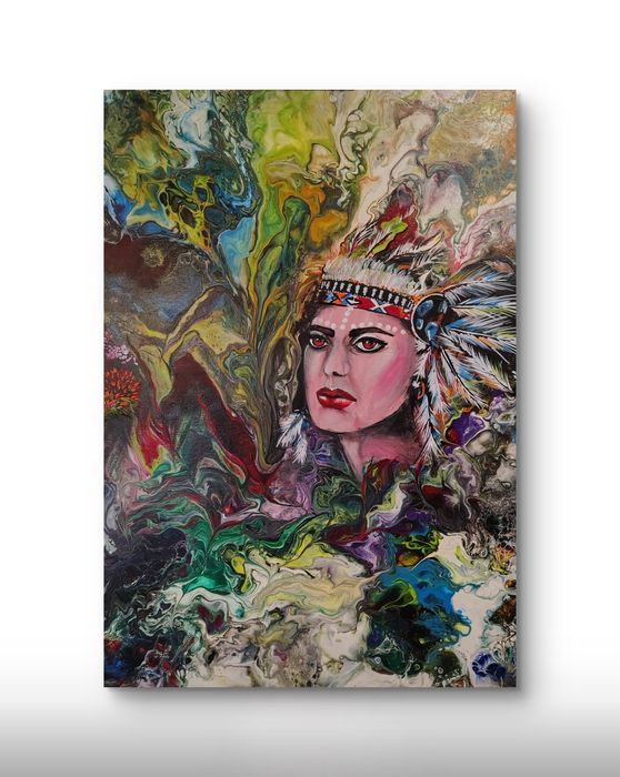 Obraz akrylowy Strażniczka Żywiołów. 60x80x4 cm.