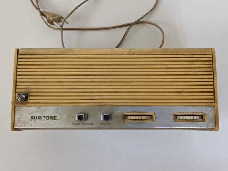 Vintage 70s Auritone Am/Fm Retro Space Age Flip Clock Hong Kong Radio